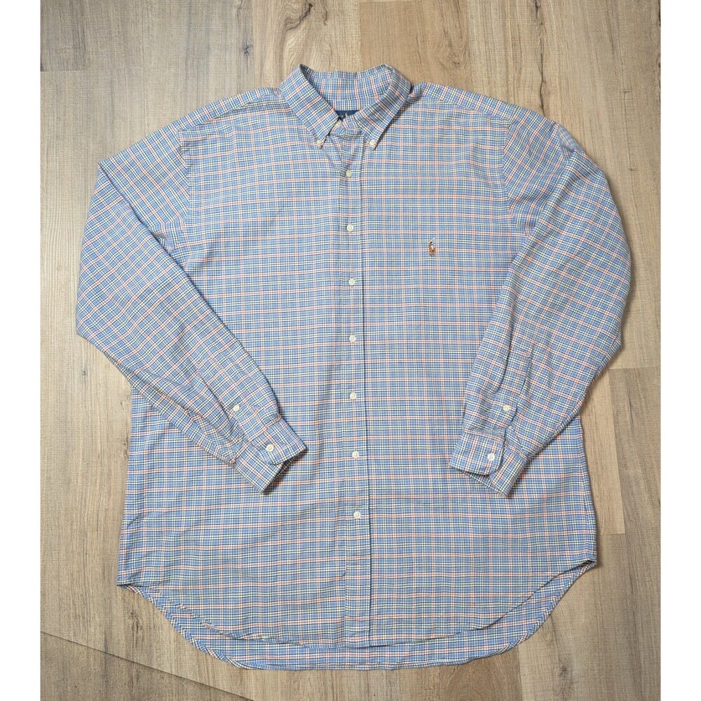 Ralph Lauren Size XLT Tall Button Down Shirt Multicolor Plaid Long Sleeve - Picture 2 of 8